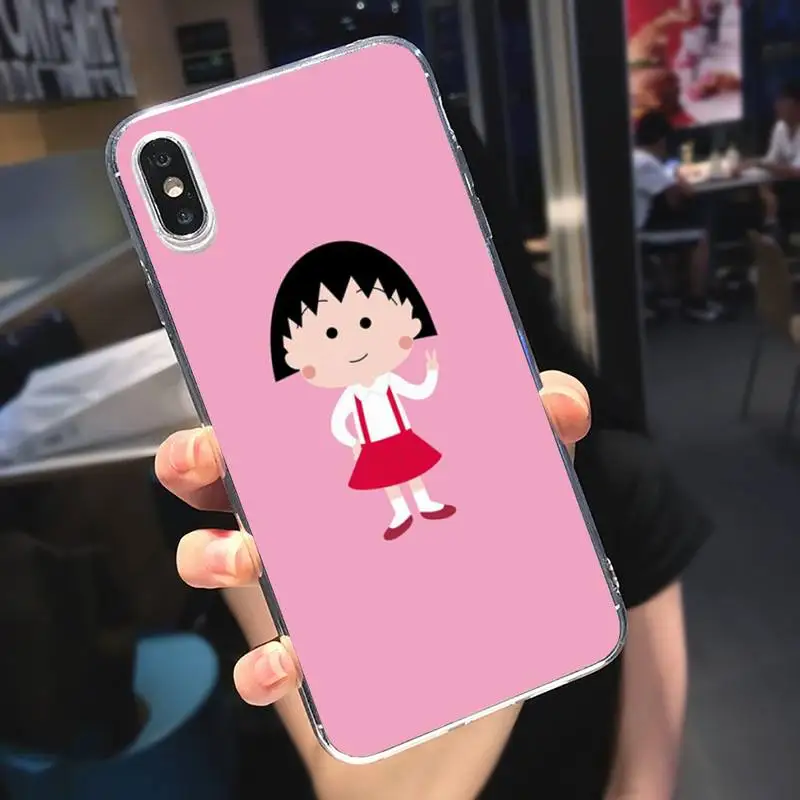 

Japan Anime Chibi Maruko Phone Case Transparent soft For iphone 5 5s 5c se 6 6s 7 8 11 12 plus mini x xs xr pro max