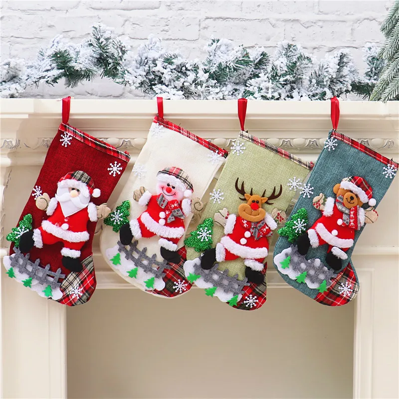 

Новогодний декоративный подарочный пакет 2022, рождественские чулки, рождественские украшения, домашний декор, сумка Cdandy