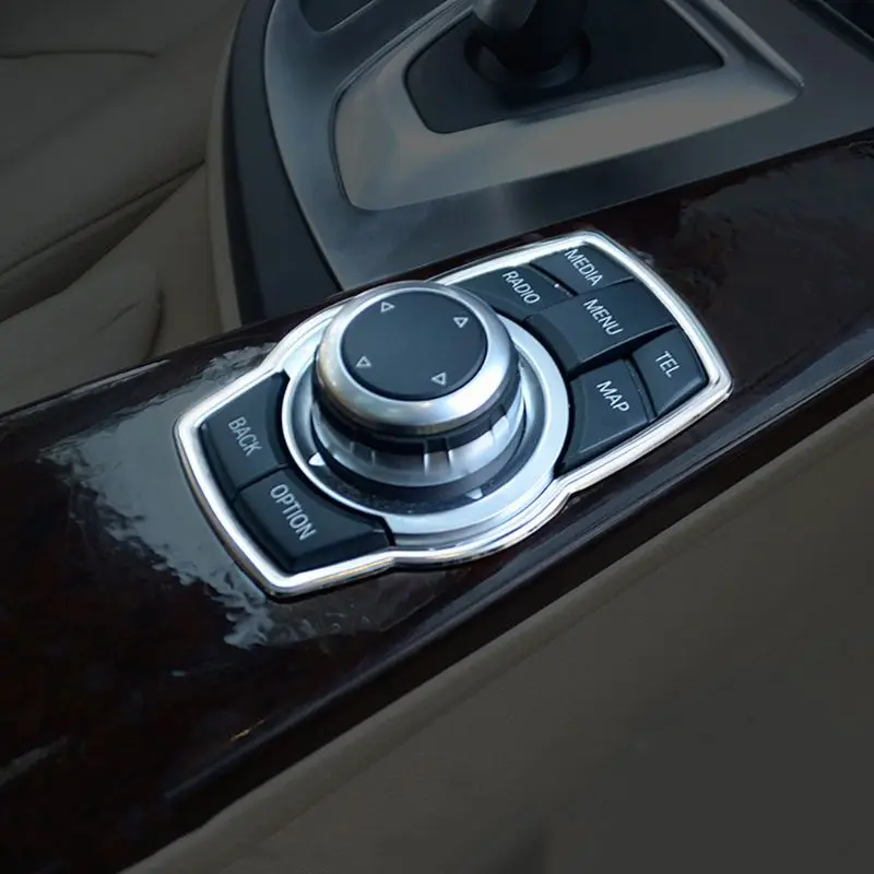 2022 New Stainless Steel Interior Refit Multimedia Buttons Cover Car Accessories For BMW X1 X3 X5 X6 F20 F01 F30 F15 F34 F31 | Автомобили