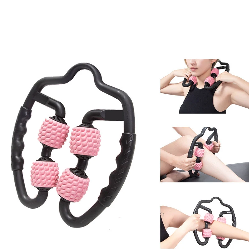 4 точечный ролик для фитнеса рука ног массажная палочка триггер давления