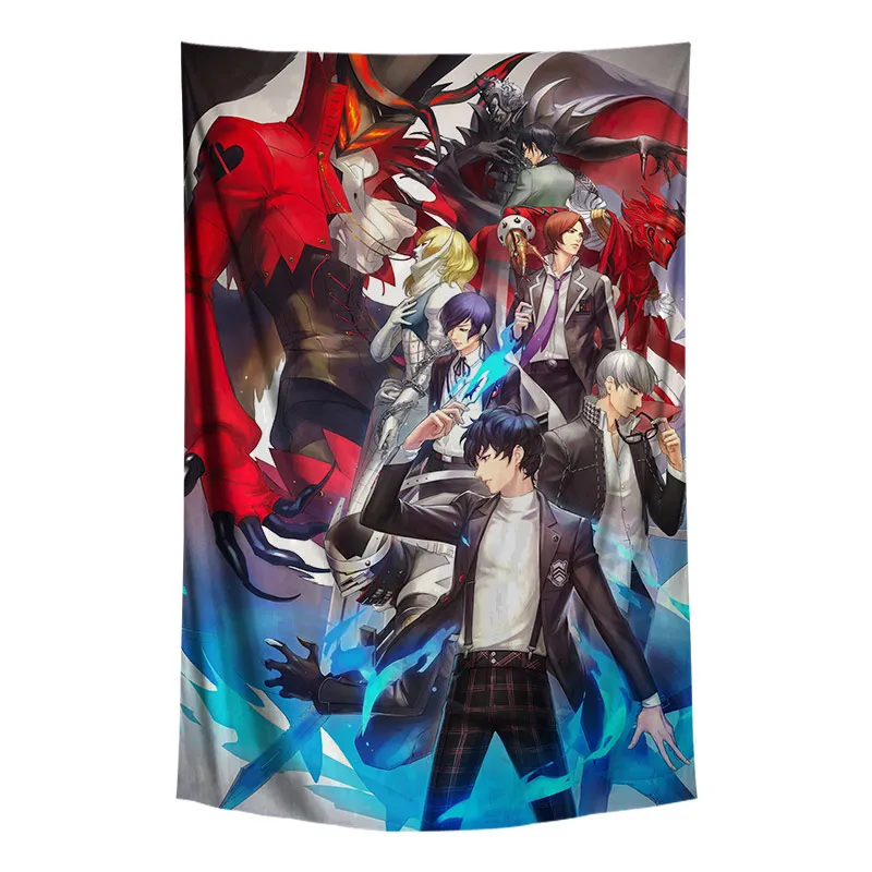 

Persona 5 Poster Tapestry Classic Anime Video Game Printing Hanging Painting Interior Decorative Painting Wall Art