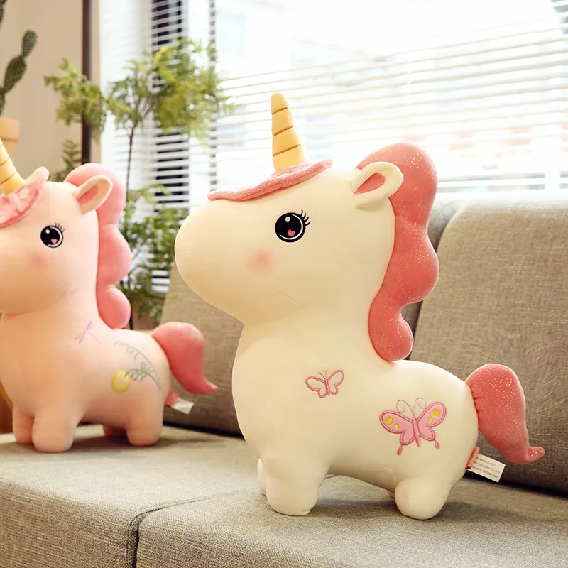 

Free ship unicorn doll plush toys large cute girls bed sleeping doll anime pillow hugs children kawaii room decor stuffed toys