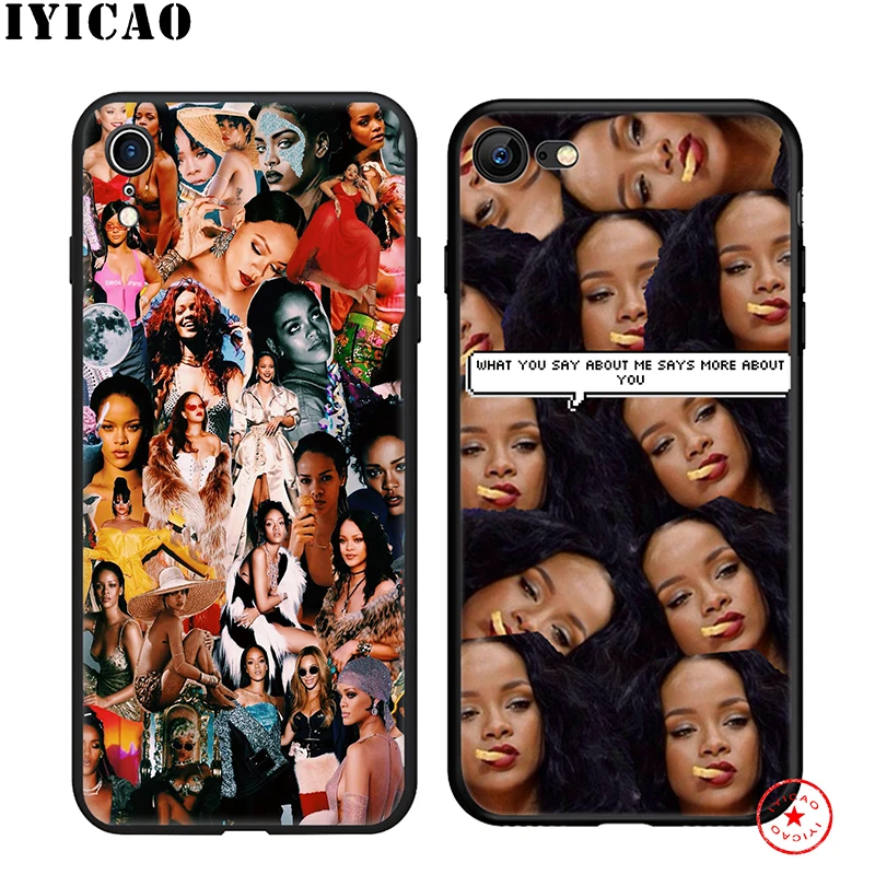 IYICAO Rihanna мягкий чехол для телефона iPhone 11 Pro XR X XS Max 6 6S 7 8 Plus 5 5S SE силиконовый TPU |