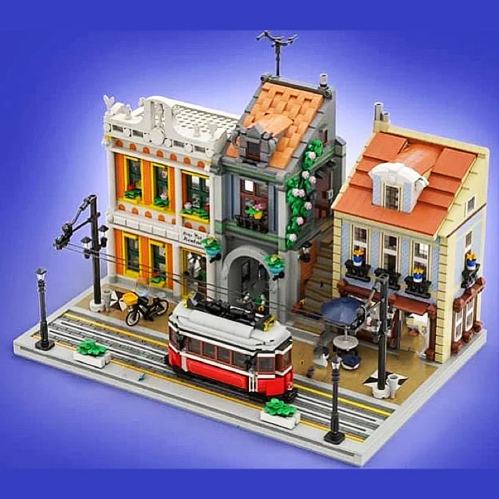 

Jiestar Ideas Expert City Street View The Lisbon Tram 89132 Moc Modular Bricks Building Blocks House Model Toy Parisian