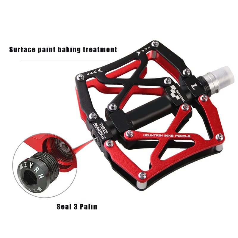 

Велосипедные педали 9/16, плоская педаль для горного и дорожного велосипеда с противоскользящими штифтами, универсальная легкая педаль из ал...