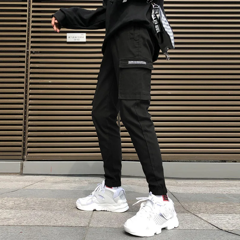 Комбинезон мужской с длинными карманами Брендовые брюки для отдыха фитнеса