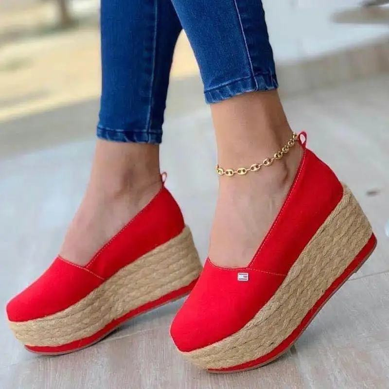 

Women Flat Shoes Summer Vulcanized Shoes Solid Thick Bottom Women's Sandals Fashion Bow Casual Women's Shoes