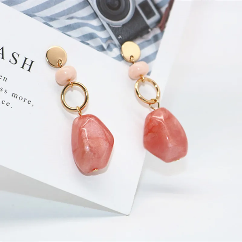 

Minimalist Earrings Dangle Jewelry Earrings Cute Geometric Korean Japanese Drop Gift for Women Aretes De Mujer Modernos 2021