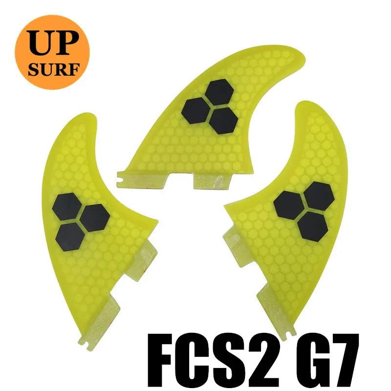 10 G7 Плавники для серфинга FCS2 плавники G5/G7/G3 светильник синий FCS II три плавника набор стекловолокна дизайн синий, красный, желтый, черный, белый, зеленый цвет - Цвет: 10 G7