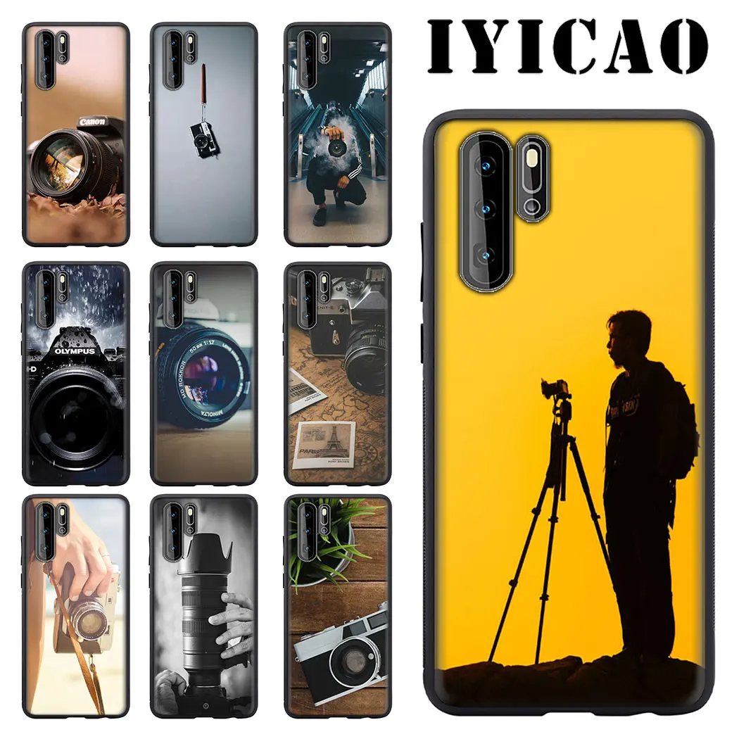 IYICAO камера мягкий чехол для мобильного телефона Huawei Honor 6a 7A 20 9X Pro 7C 7X 8X 8C 8 9 10 Lite