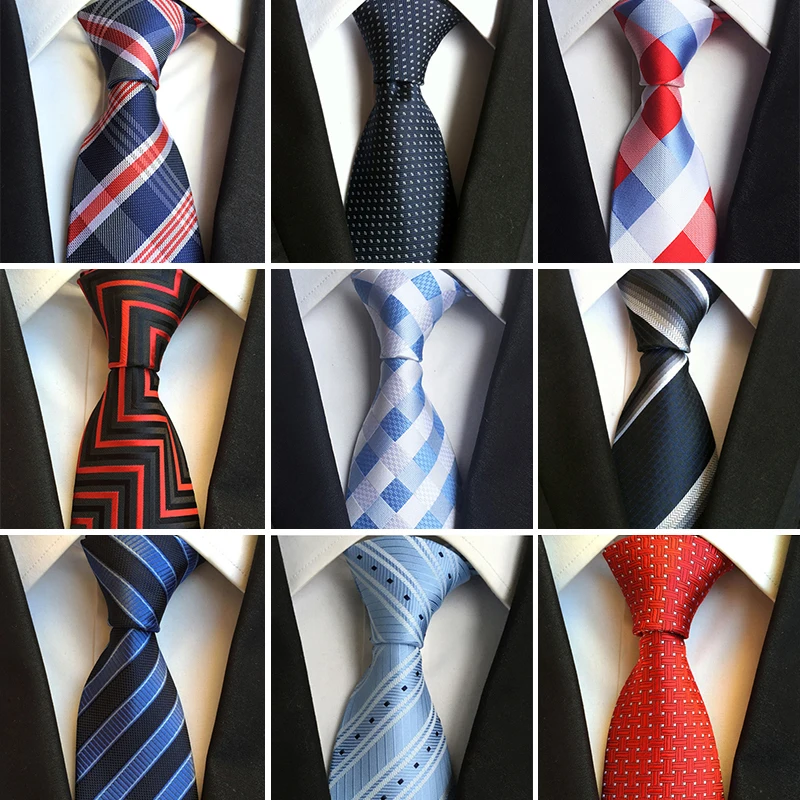 Модный деловой Шелковый мужской галстук 8 см в зеленую желтую белую полоску