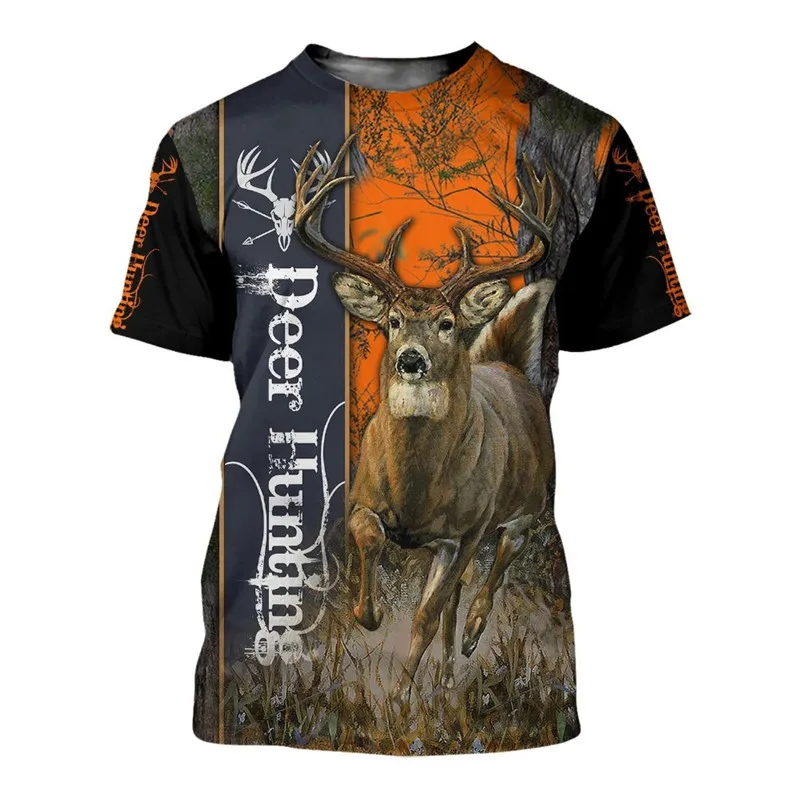 

2020 New Deer Hunting 3D All Over Printed T Shirts Men and Women Harajuku Summer Style Casual T-shirt Fashion Tops 69600