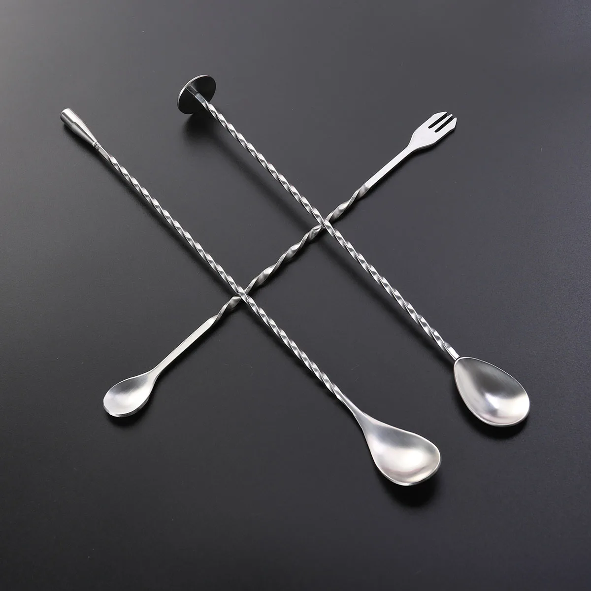 3 шт. Коктейльные шпажки профессиональные из нержавеющей стали крученый Swizzle Stick