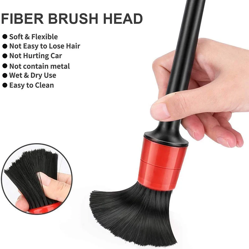 Щетки для детали автомобиля-Набор щеток из 6 предметов очистки автомобильных