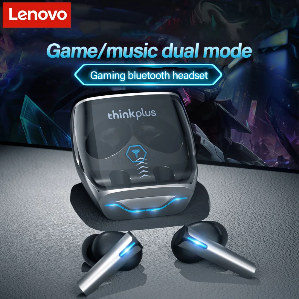 

Беспроводная игровая гарнитура Lenovo XG02 TWS, Bluetooth-наушники для геймеров с микрофоном, наушники с длительным временем работы в режиме ожидания, ...