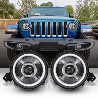 round led 9inch headlight for jeep wrangler jl 2018 2019 halo hi low beam and jl sport connector plug in play