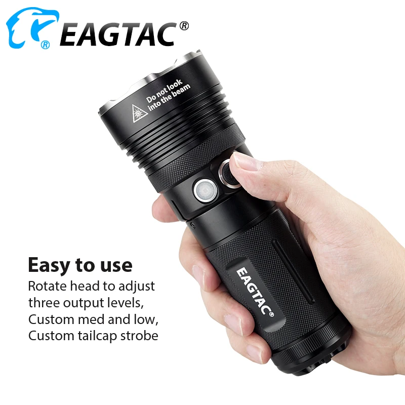 EAGTAC MX30L3 R KIT перезаряжаемый светодиодный фонарик из нержавеющей стали Bezel 3x18650 3500mAh