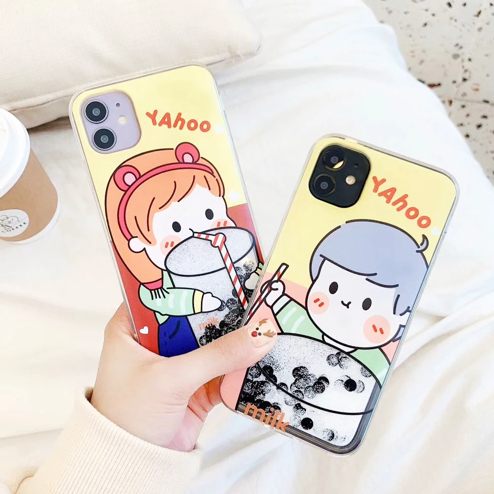 Для iPhone 11 Pro X XR XS Max 8 7 Plus динамические Пузырьковые перламутровые ЖИДКИЕ ТЕНИ блестящий чехол