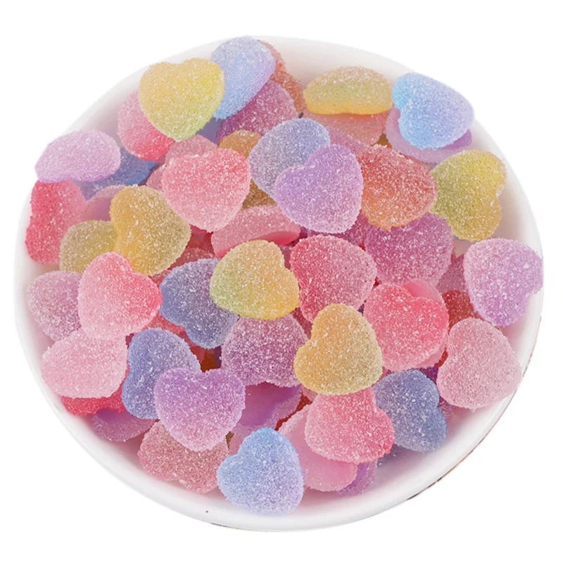 Разноцветные Бусины из смолы с плоской обратной стороной принадлежности для