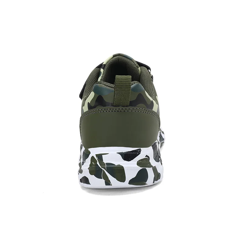 Zapatillas de deporte ligeras para ni&ntilde;os y ni&ntilde;as, zapatos deportivos suaves y transpirables, informales, de cuero y malla de aire, a la moda-4