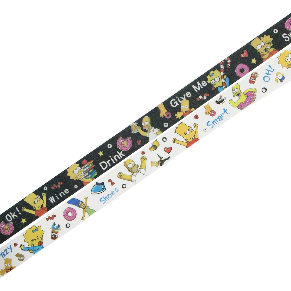 

D3345 Homegaga 15mmX5m Cartoon Funny Stickers Decorative Tape Diary Scrapbooking Stickers Party Gift Decorations Labels