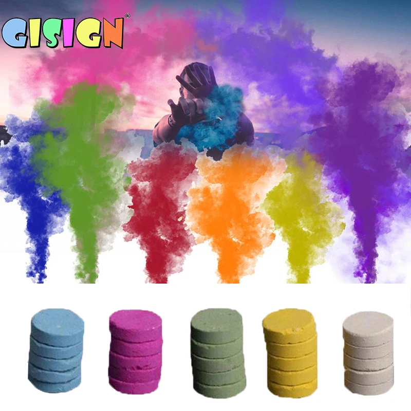 

Colorful Smoke Magic Tricks Smoke Cake Props Fire Tips Fun Toy Pills Color Fog For Magician Show Photography Portable Supplies