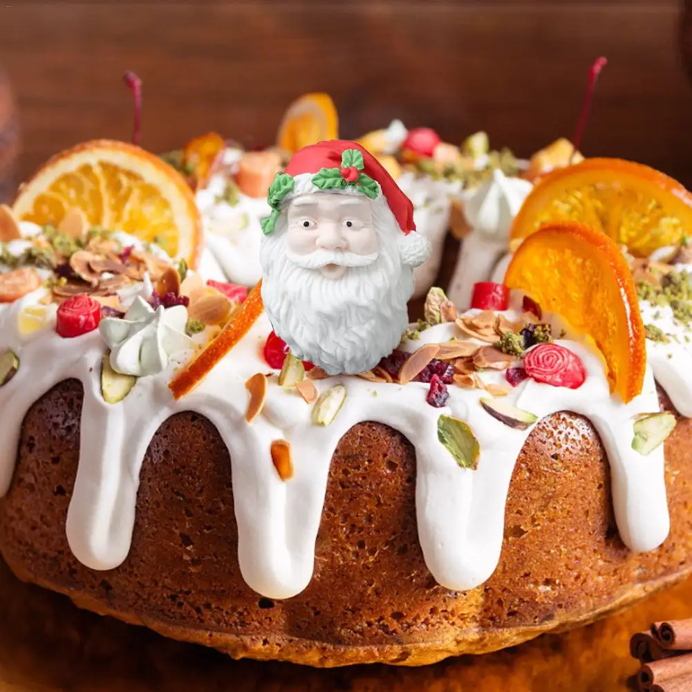 Рождественская серия силиконовая форма в виде Санты искусственный торт для дома