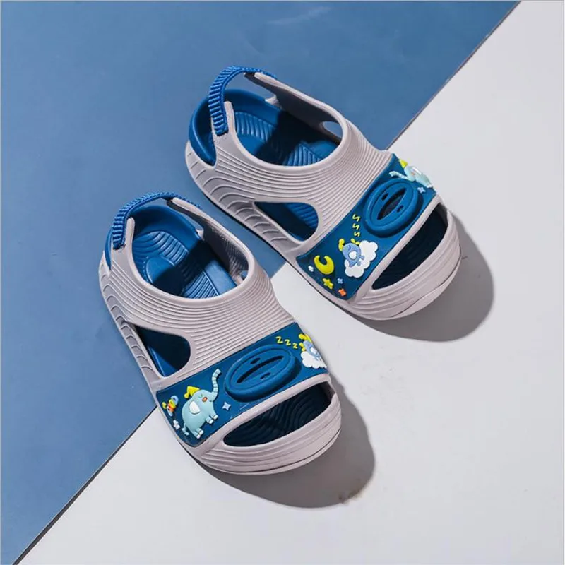 

2021 New Summer Children Sandals Girls Boys Hole Shoes Lightweight Non-Slip Soft Baby Toddler Cartoon Cute Walking Shoes Infant