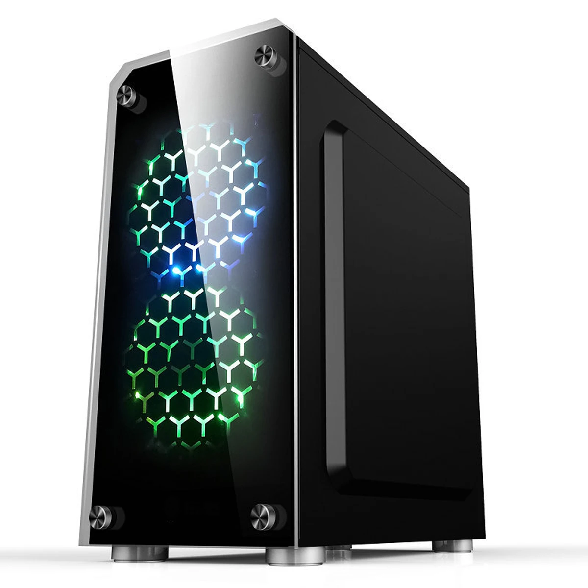 S SKYEE мини ATX игровой компьютер ПК корпуса башни стеклянная панель настольный компьютер мейнфрейм полноразмерный прозрачный корпус