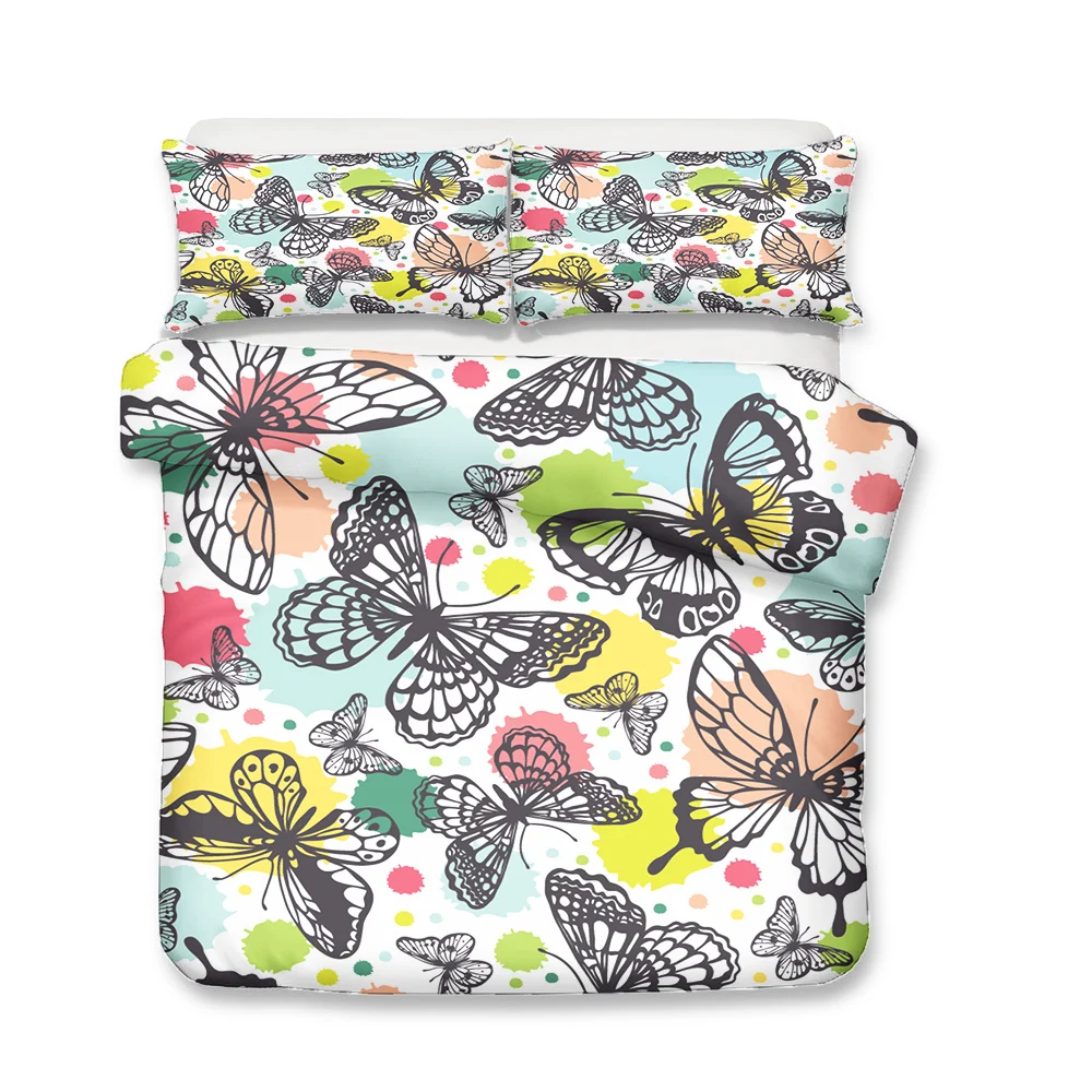 Пододеяльник постельное белье с принтом бабочки одежда для спальни домашний