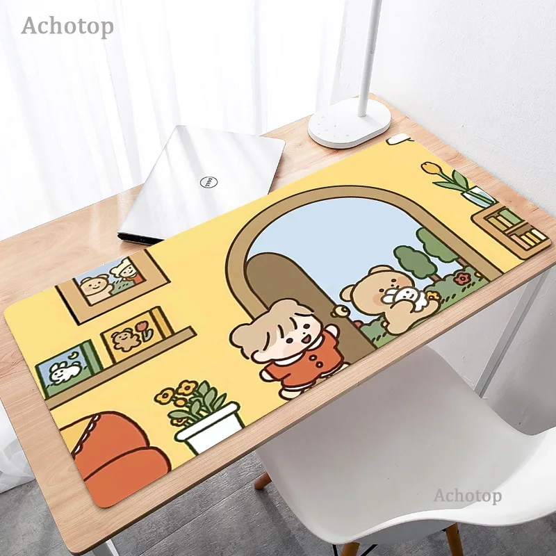 

Kawaii Mouse Pad PC Computer Cute Mouse Pad Large Gaming Accessories Keyboard MousePads Gamer 900x400 Office Long Table Mat Desk