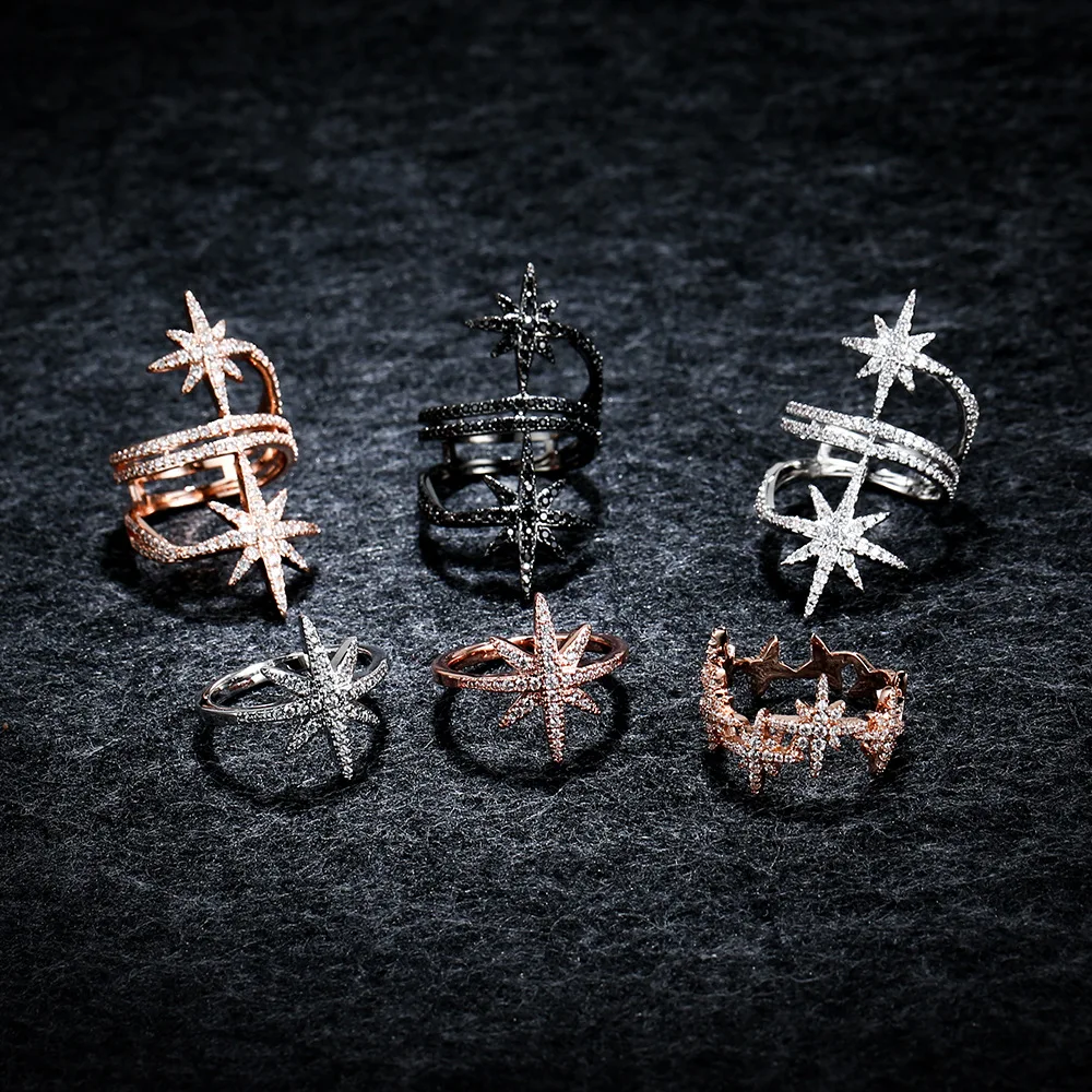 

LIDU High Quality 925 Silver With Meteor Ring Personality Versatile Stylish Exquisite Monaco Jewelry Gifts For Friends