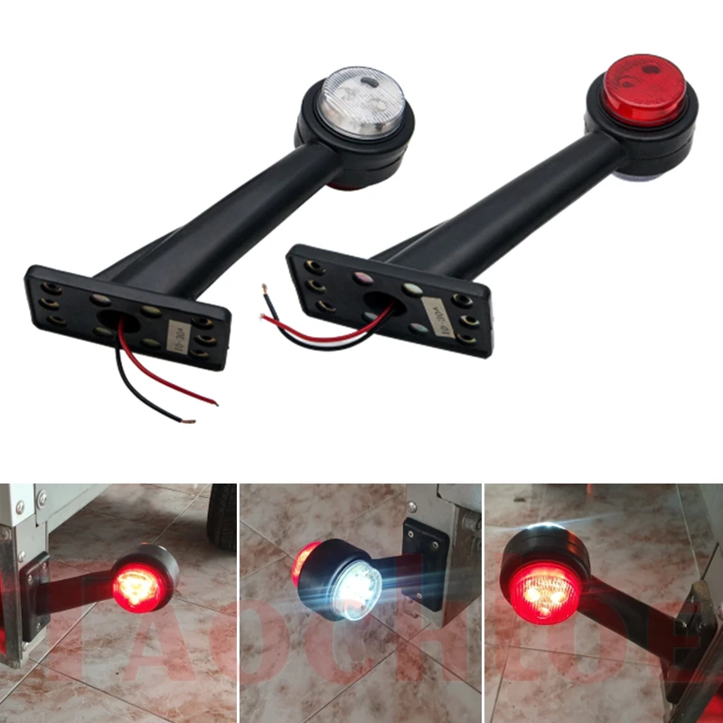 

2Pcs Position Light Trailer Rear Lights LED Lanterns For Truck Side Marker Lights Lorry Clearance Lamp 12V 24V Red White