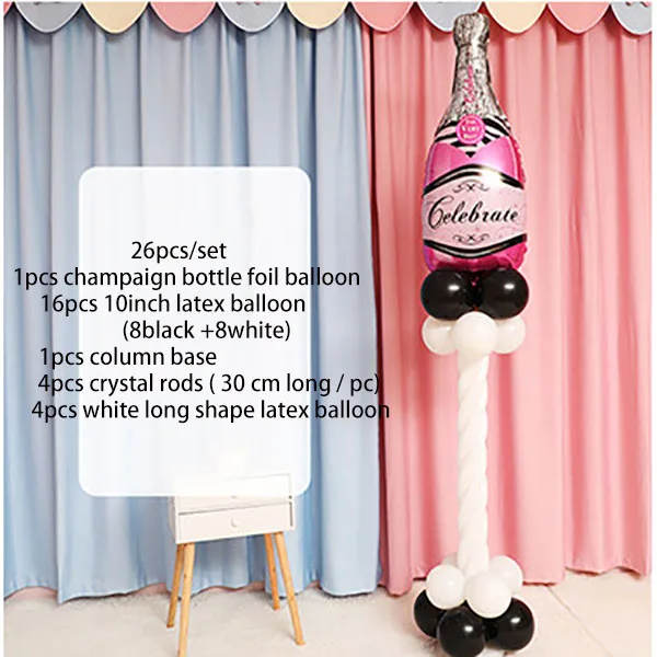 26pcs/lot 18inch Football Balloon Black White Latex Balloons Column Base Sticks Baby Shower Birthday Party Decoration Supplies - Цвет: Светло-зеленый
