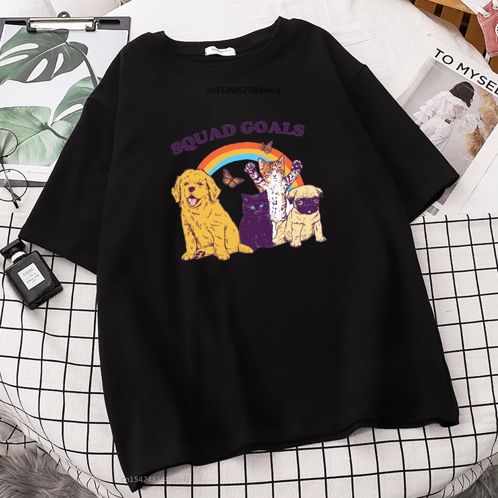 

2021 Summer Squad Goals Funny Printing T Shirts Sport Comfortable Slim Tee Fashion Casual Short Sleeve