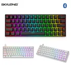 Механическая беспроводная клавиатура Skyloong SK64S, Bluetooth, популярная возможность замены для планшетов, телефонов, iPad, съемный кабель, игровой аксессуар GRB