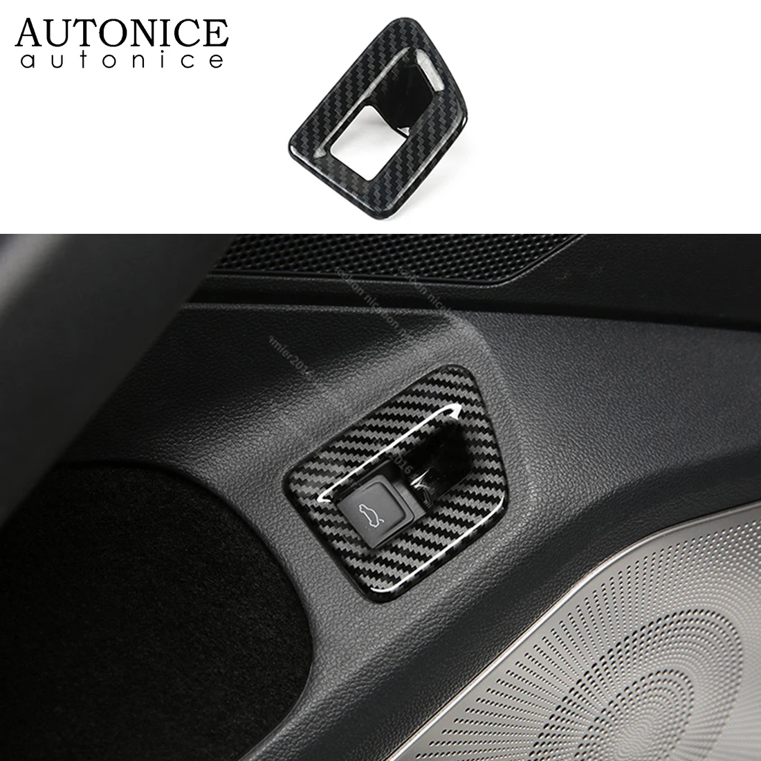 Переключатель багажника автомобиля из углеродного волокна внутри накладка
