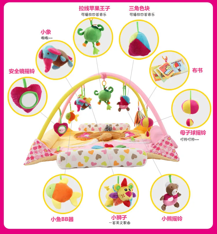 Мягкий детский коврик для ребенка музыкальный игровой развивающая игрушка детей