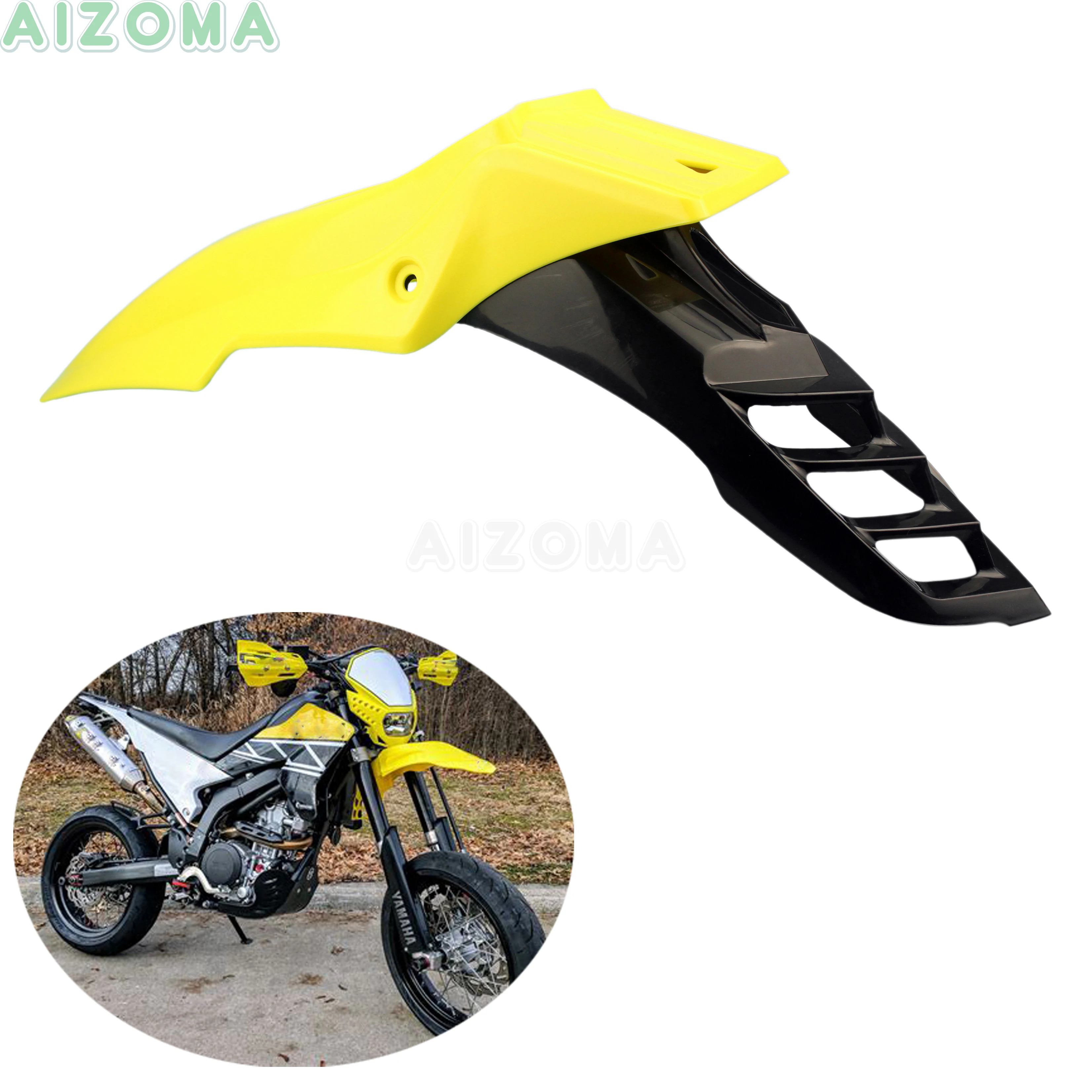 Желтое переднее крыло Supermoto эндуро ABS защитное универсальное для Honda Beta Suzuki DRZ RMZ DR