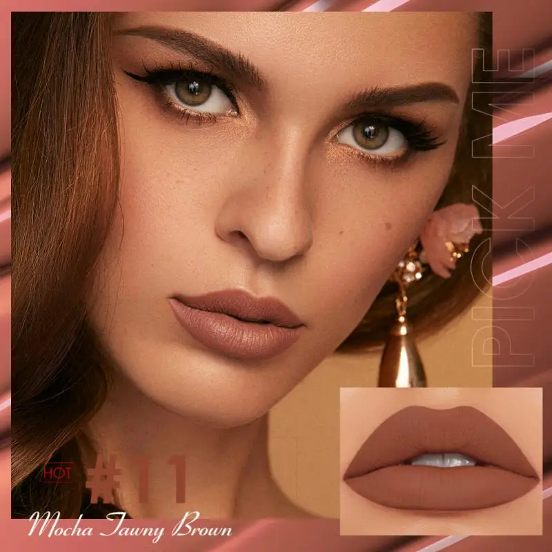 

Новинка 1 шт. модная Очаровательная помада Nu * de бархатный матовый блеск для губ Макияж натуральная Сексуальная текстура высокое качество же...