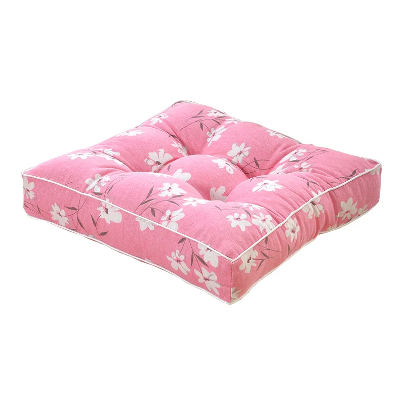 Квадратная подушка Pouf татами напольные подушки льняная хлопковая подушка на сиденье Подушка японские татами подушка 45x45 - Цвет: Color I