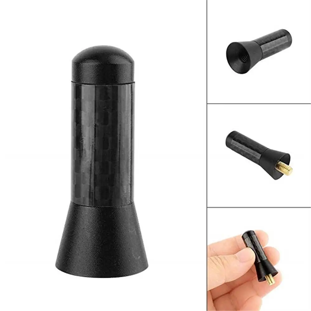 

Car Short Antenna Aluminum Black 1.4" Shortest Carbon Fiber Vehicle Car Radio Antenna Aerial Universal Replacement