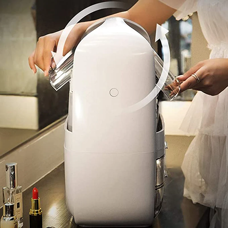 Органайзер для косметики настольная пластиковая коробка хранения с двумя