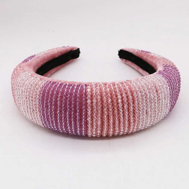 Повязка на голову в стиле барокко украшение для волос с разноцветными бусинами и