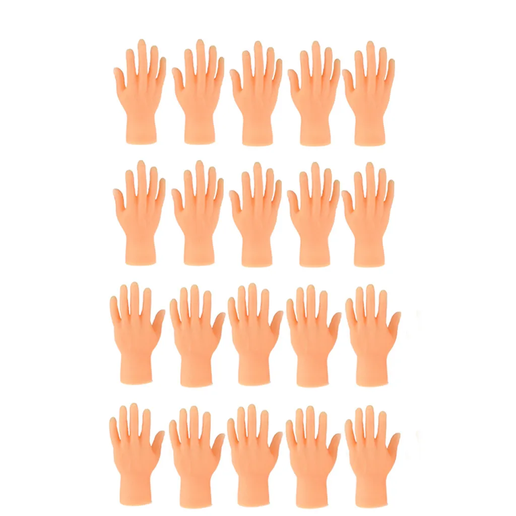 20 шт./компл. новинка Забавные куклы на пальцы силиконовые маленькие руки левые и