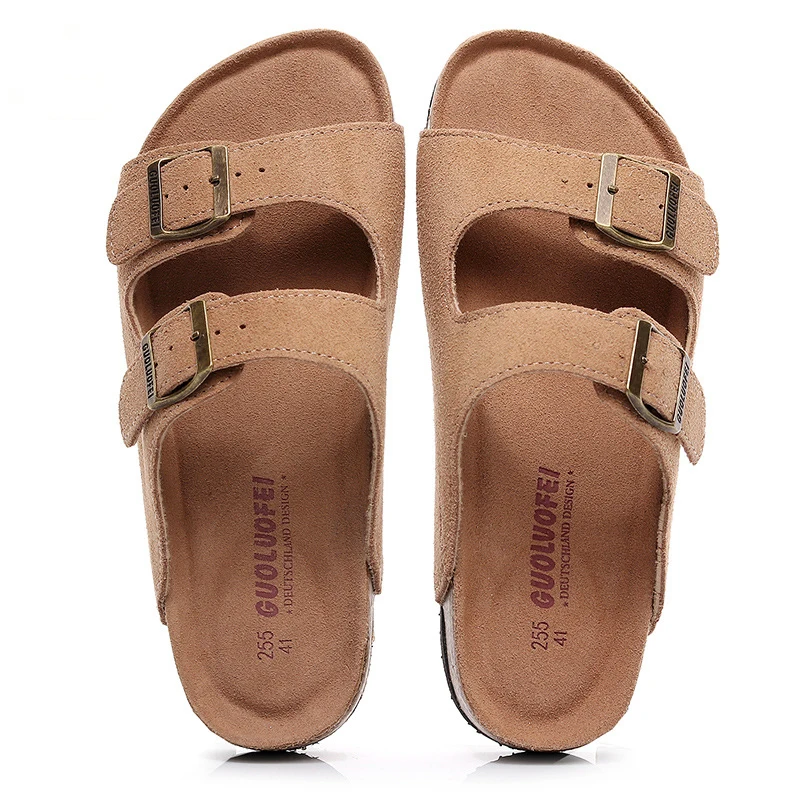 Summer Women/Men All-Match Cork Casual Slippers Ladies Non Slip Big Size Flip Flops Couples Beach Fashion Slides Outdoor Sandals