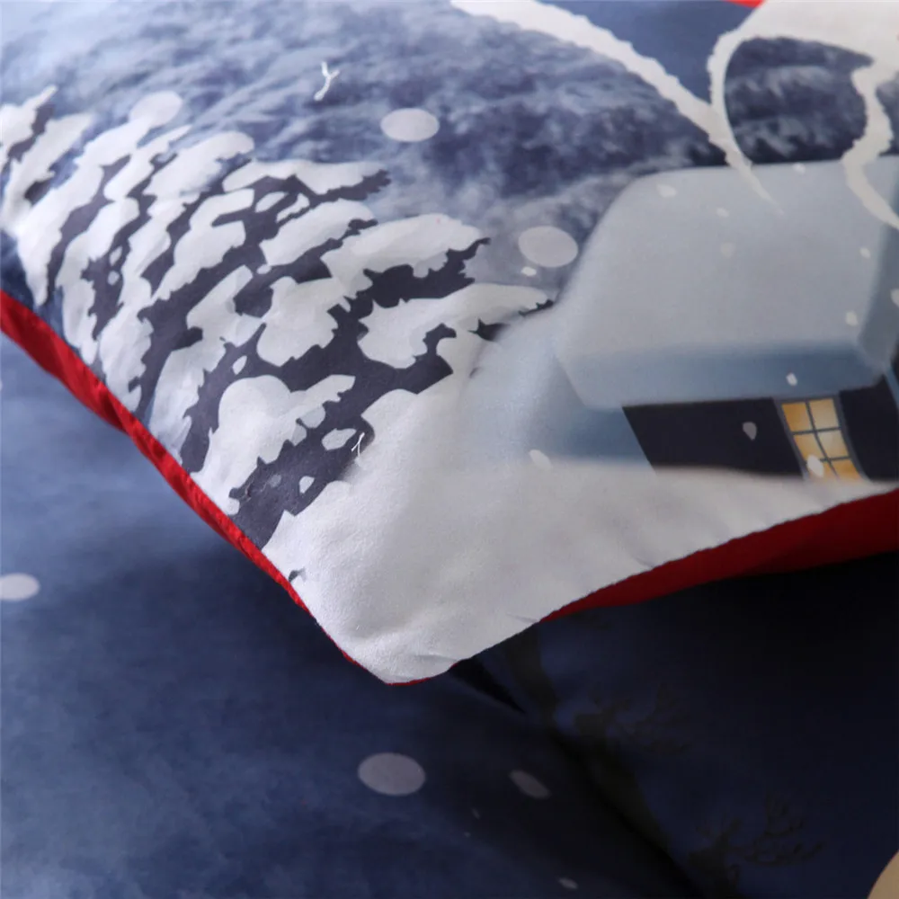3d Printed Cartoon Merry Christmas Gift Santa Claus Bedding Set Bedclothes Cover Pillowcases Comforter Bed | Дом и сад