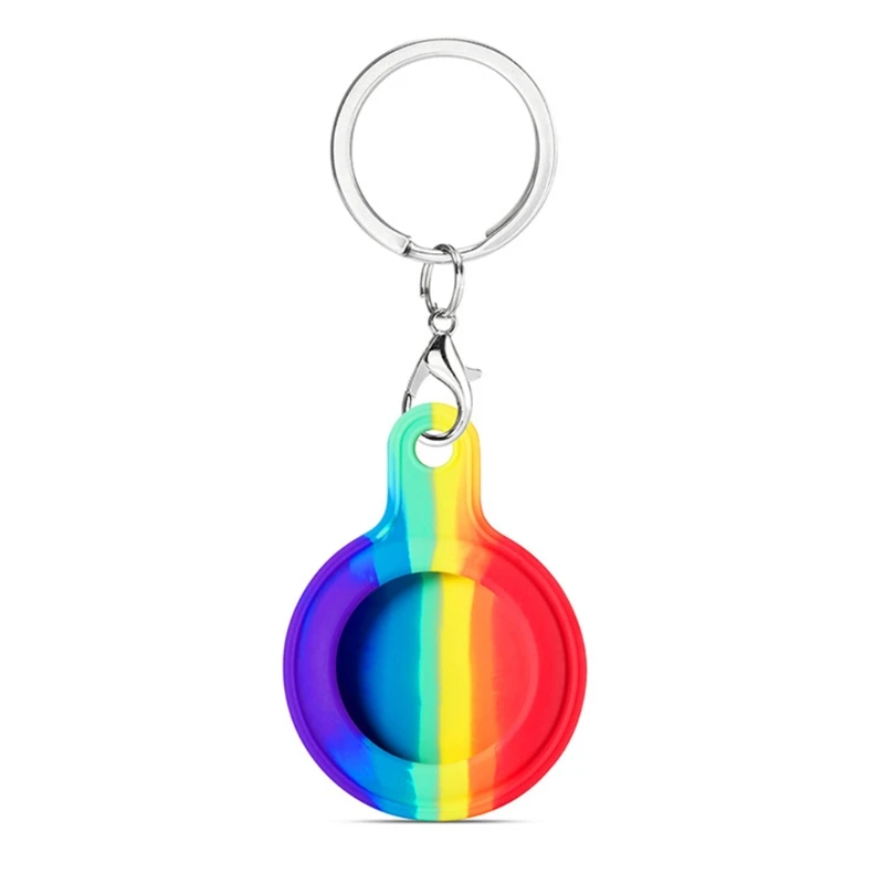 

Rainbow ProtectiveTracker Anti-lost for Airtags Rainbow Silicone Shock-proof Tracker Protector Accessories