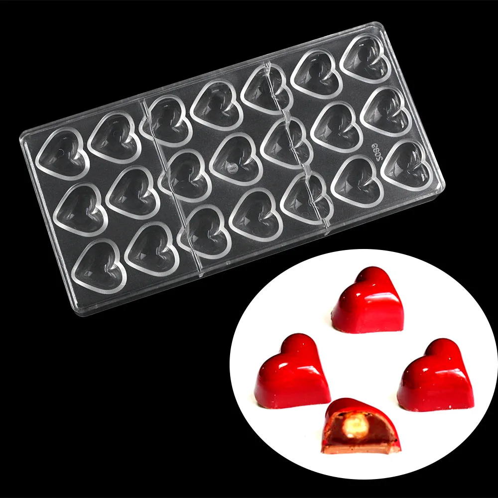 Форма сделай сам для шоколада из поликарбоната в форме сердца на День святого