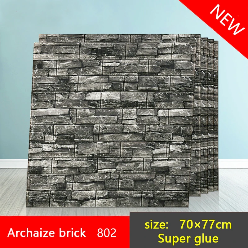 

10pcs/bag Foam 3D Wall Stickers Self Adhesive Wallpaper Panels Home Decor Bedroom House Decoration Bathroom Brick Wall Sticker